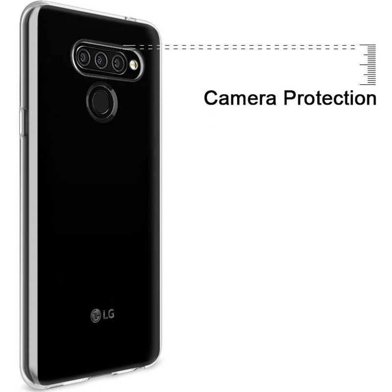 LG Q60 Kılıf Zore Süper Silikon Kapak Renksiz