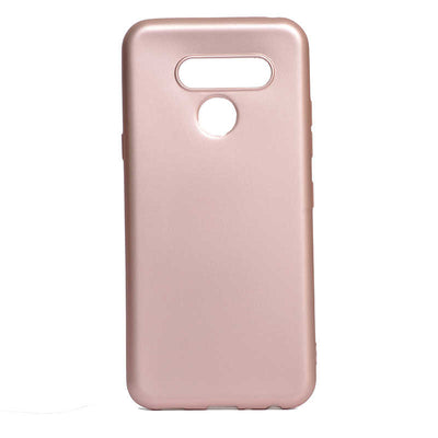 LG Q60 Kılıf Zore Premier Silikon Kapak Rose Gold