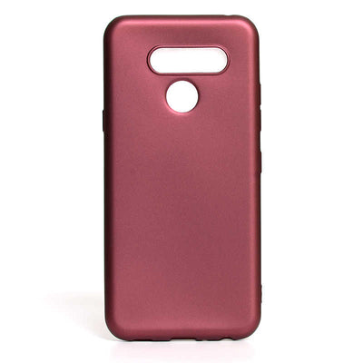 LG Q60 Kılıf Zore Premier Silikon Kapak Mürdüm