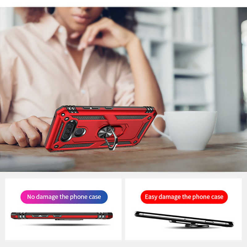 LG Q60 Kılıf Zore Vega Kapak Kırmızı