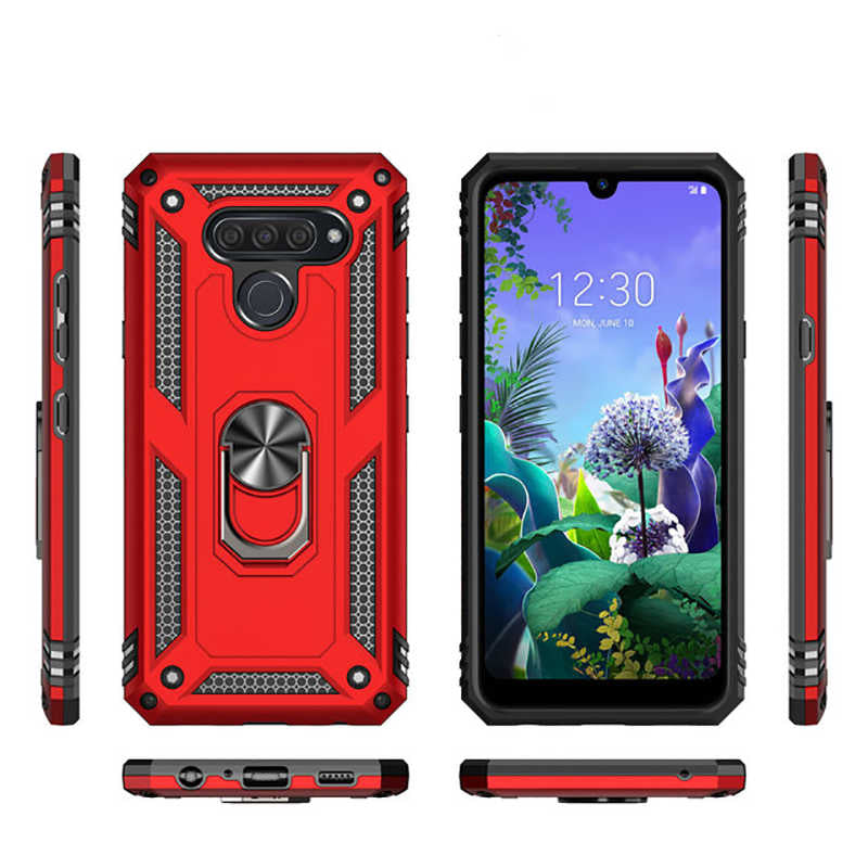 LG Q60 Kılıf Zore Vega Kapak Gri