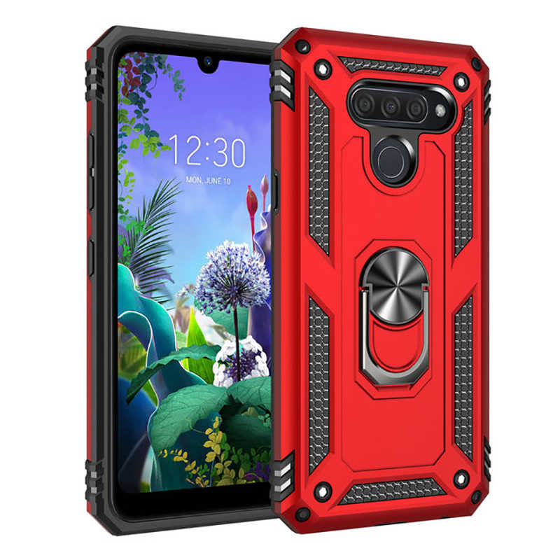 LG Q60 Kılıf Zore Vega Kapak Kırmızı