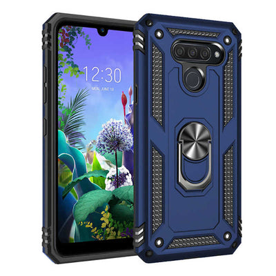 LG Q60 Kılıf Zore Vega Kapak Mavi