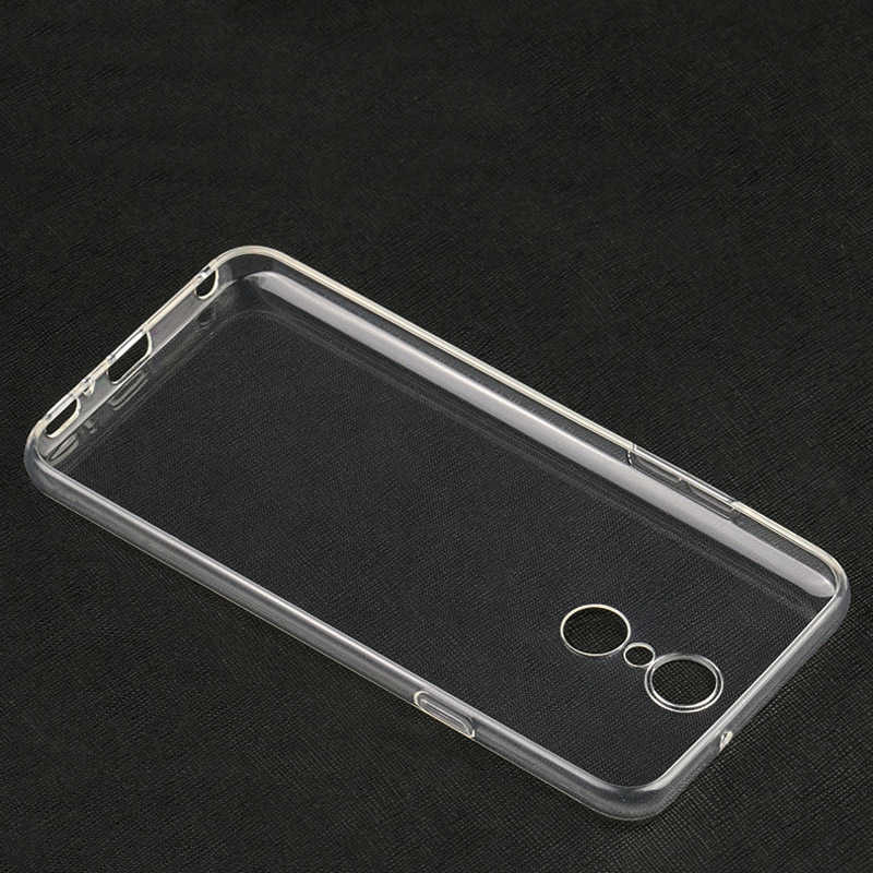 LG Q7 Kılıf Zore Süper Silikon Kapak Renksiz