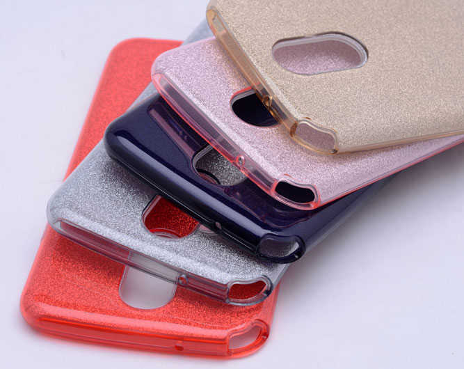 LG Stylus 3 Kılıf Zore Shining Silikon Gümüş