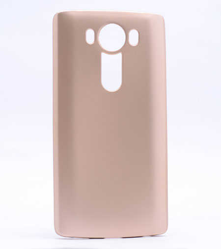 LG V10 Kılıf Zore Premier Silikon Kapak Gold