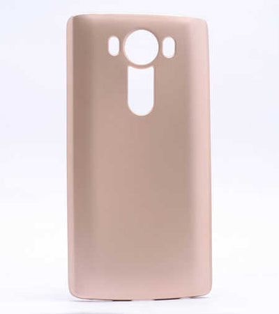 LG V10 Kılıf Zore Premier Silikon Kapak Gold
