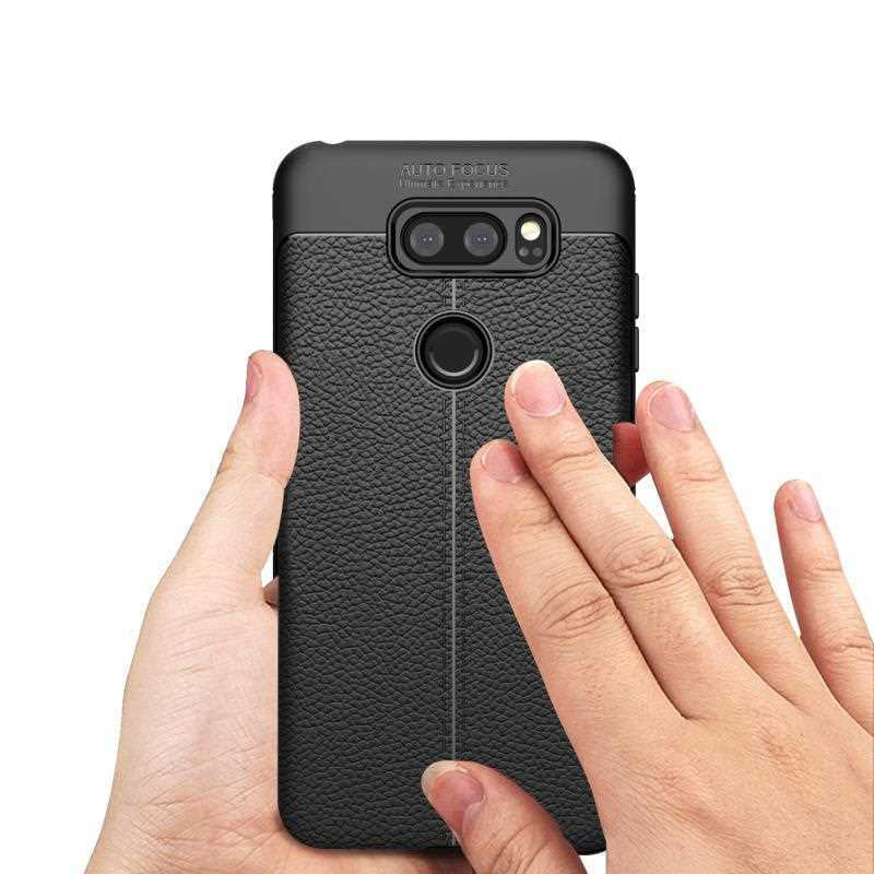 LG V30 Kılıf Zore Niss Silikon Kapak Lacivert