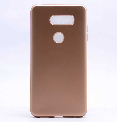 LG V30 Kılıf Zore Premier Silikon Kapak Gold