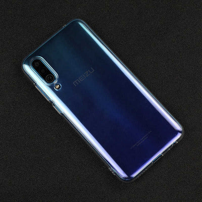 Meizu 16XS Kılıf Zore Süper Silikon Kapak Renksiz