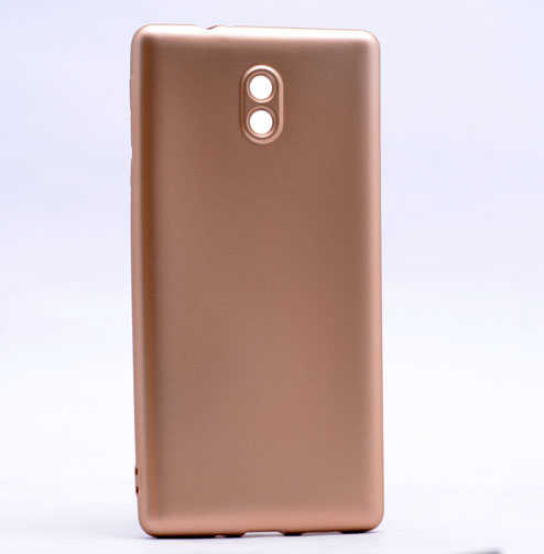 Nokia 3 Kılıf Zore Premier Silikon Kapak Gold