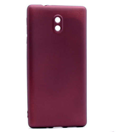 Nokia 3 Kılıf Zore Premier Silikon Kapak Mürdüm