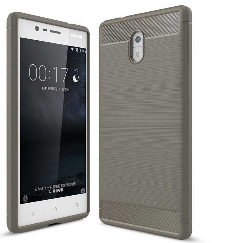Nokia 3 Kılıf Zore Room Silikon Kapak Gri