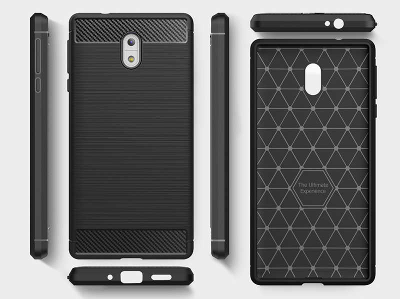 Nokia 3 Kılıf Zore Room Silikon Kapak Gri