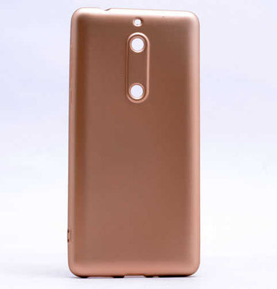 Nokia 5 Kılıf Zore Premier Silikon Kapak Gold