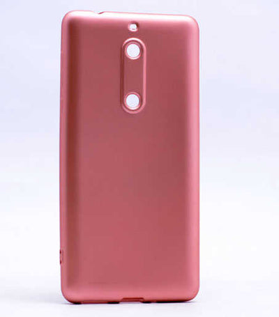 Nokia 5 Kılıf Zore Premier Silikon Kapak Rose Gold