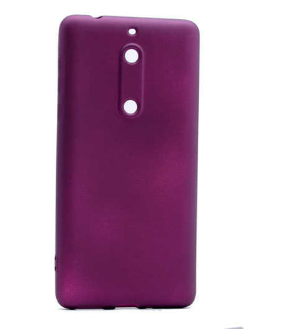 Nokia 5 Kılıf Zore Premier Silikon Kapak Mürdüm