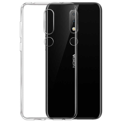 Nokia 5.1 Plus Kılıf Zore Süper Silikon Kapak Renksiz