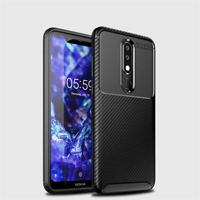 Nokia 5.1 Plus Kılıf Zore Negro Silikon Kapak Kahverengi