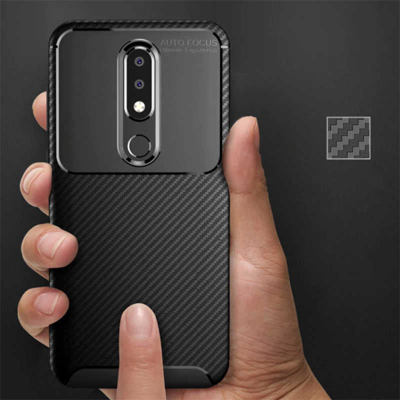 Nokia 5.1 Plus Kılıf Zore Negro Silikon Kapak Kahverengi