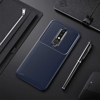 Nokia 5.1 Plus Kılıf Zore Negro Silikon Kapak Lacivert