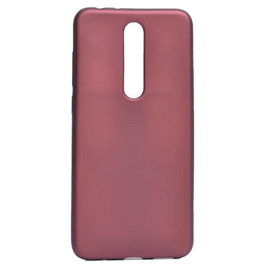 Nokia 5.1 Plus Kılıf Zore Premier Silikon Kapak Mürdüm
