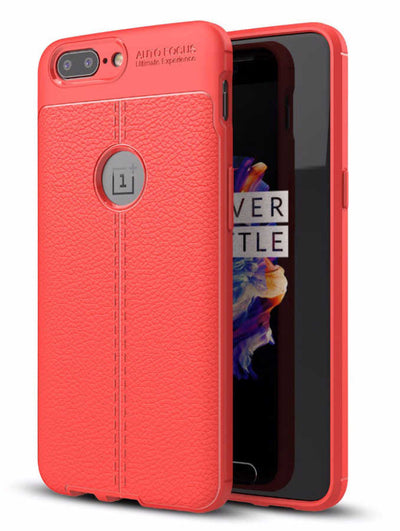One Plus 5 Kılıf Zore Niss Silikon Kapak Kırmızı