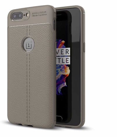 One Plus 5 Kılıf Zore Niss Silikon Kapak Gri