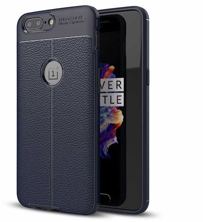 One Plus 5 Kılıf Zore Niss Silikon Kapak Lacivert