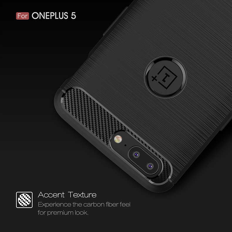 One Plus 5 Kılıf Zore Room Silikon Kapak Siyah