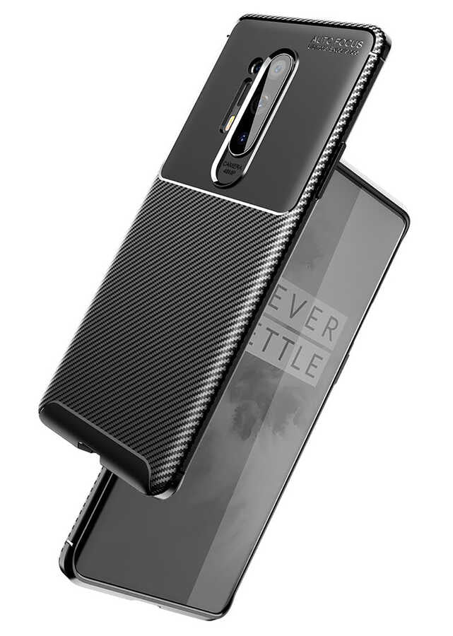 One Plus 8 Pro Kılıf Zore Negro Silikon Kapak Kahverengi