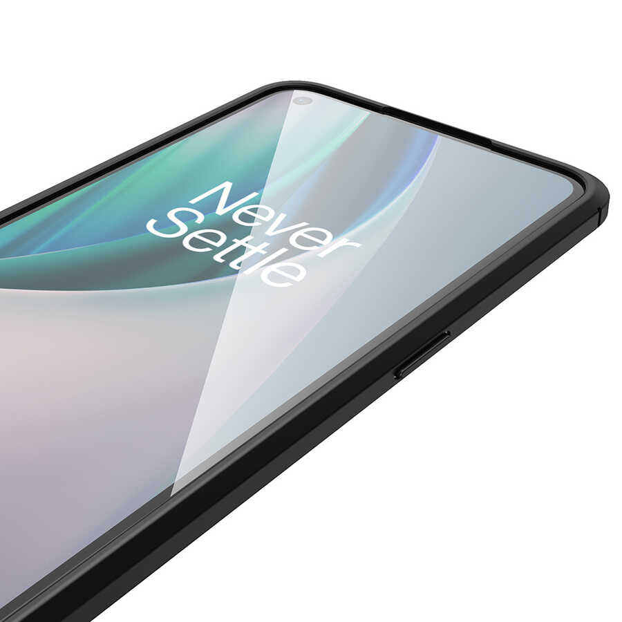 One Plus Nord N10 5G Kılıf Zore Niss Silikon Kapak Siyah