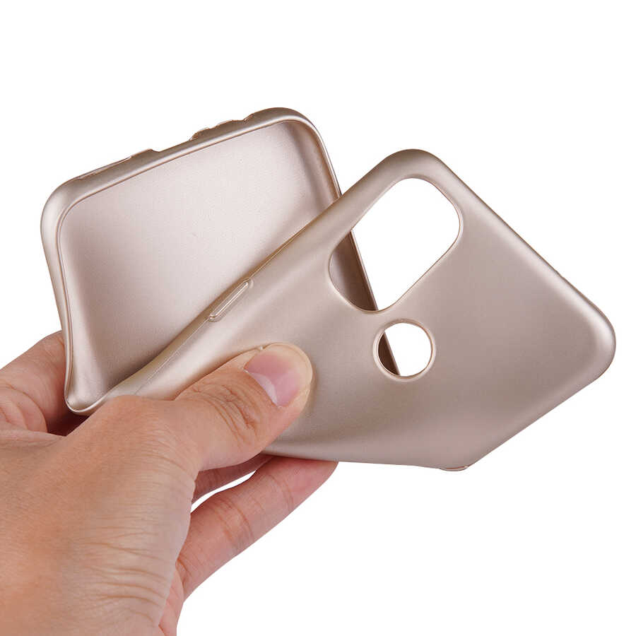 One Plus Nord N100 Kılıf Zore Premier Silikon Kapak Gold