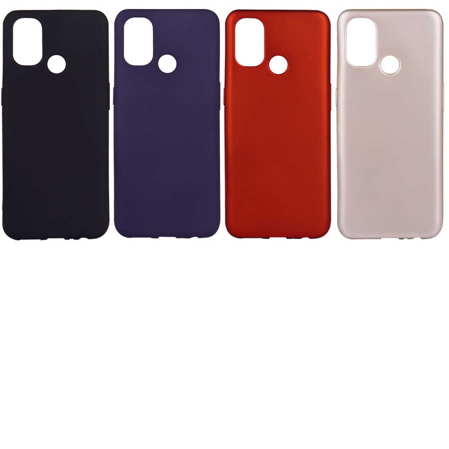 One Plus Nord N100 Kılıf Zore Premier Silikon Kapak Gold