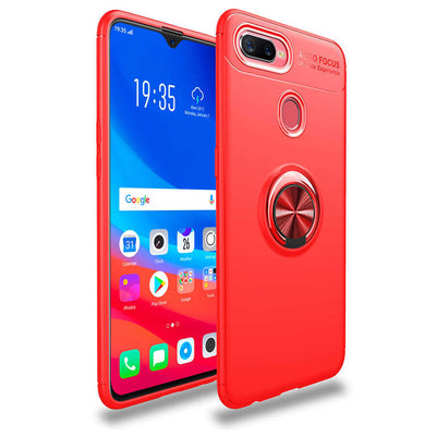 Oppo A12 Kılıf Zore Ravel Silikon Kapak Siyah-Rose Gold