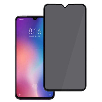 Oppo A12 Zore New 5D Privacy Temperli Ekran Koruyucu Siyah