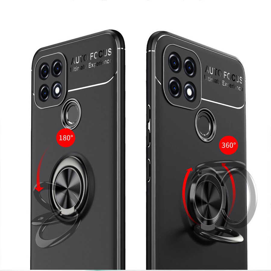 Oppo A15S Kılıf Zore Ravel Silikon Kapak Kırmızı