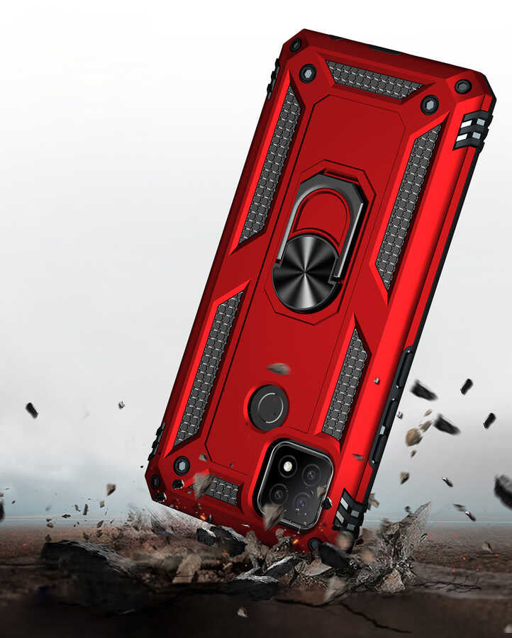 Oppo A15S Kılıf Zore Vega Kapak Gri