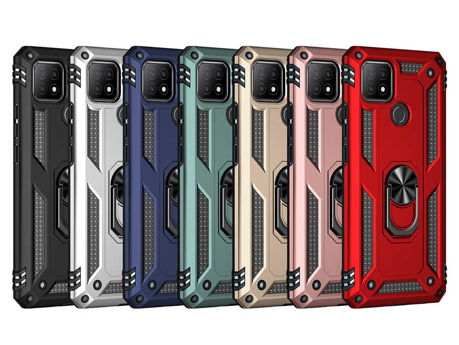 Oppo A15S Kılıf Zore Vega Kapak Mavi