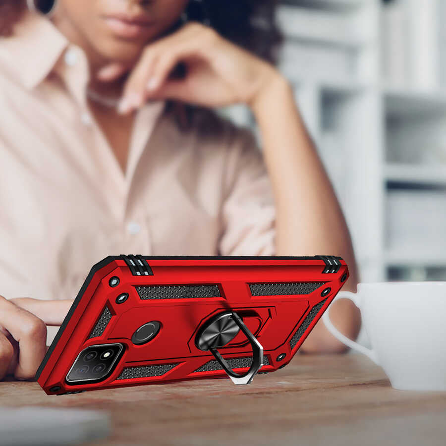 Oppo A15S Kılıf Zore Vega Kapak Gold