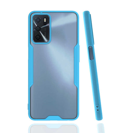 Oppo A16 Kılıf Zore Parfe Kapak Mavi