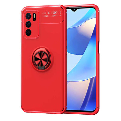 Oppo A16 Kılıf Zore Ravel Silikon Kapak Kırmızı