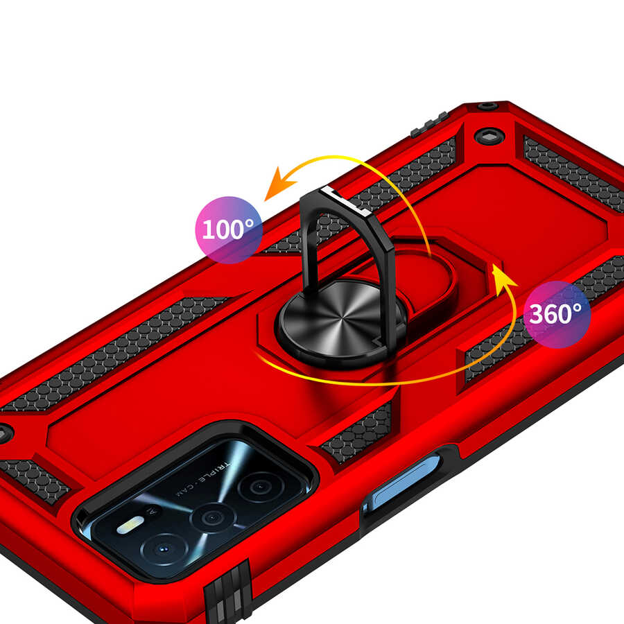 Oppo A16 Kılıf Zore Vega Kapak Gri