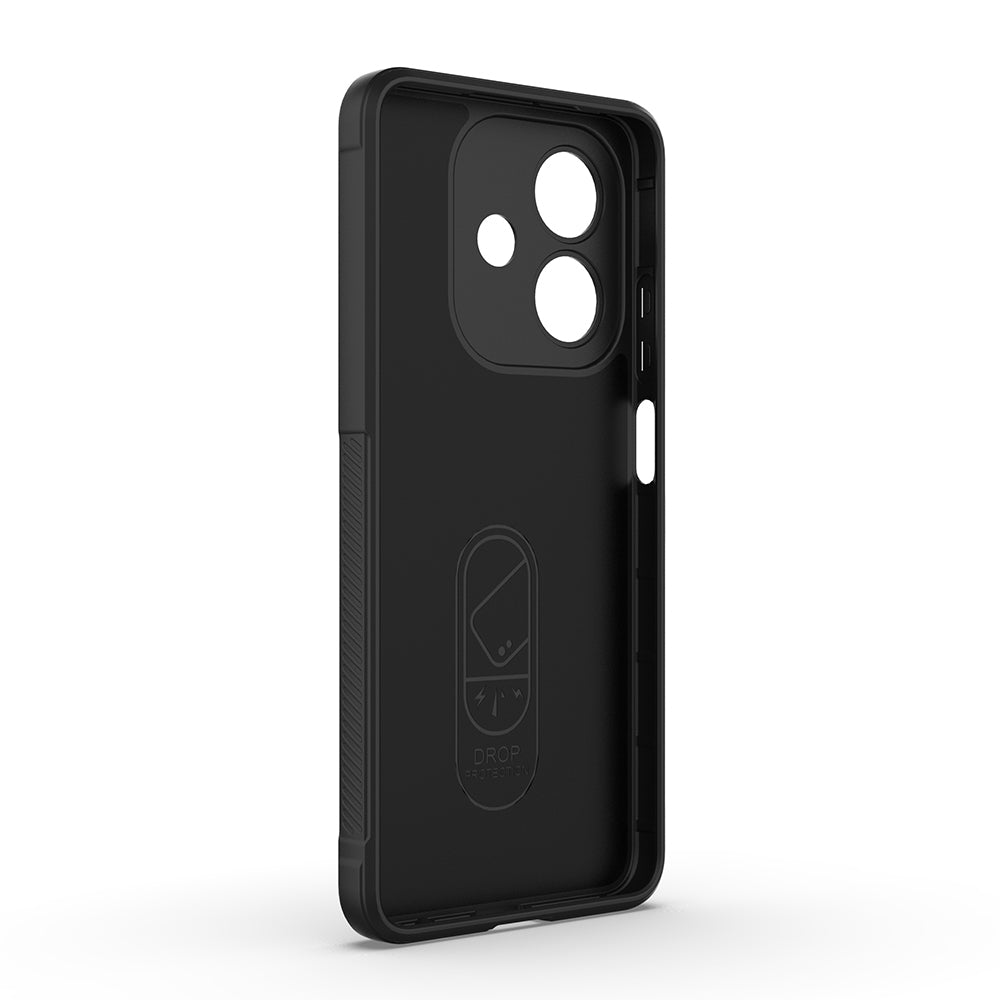 Oppo A3 Kılıf Esnek TPU Oyuklu Arka Yüzey Tasarımlı Zore Etnik Silikon Kapak Koyu Yeşil