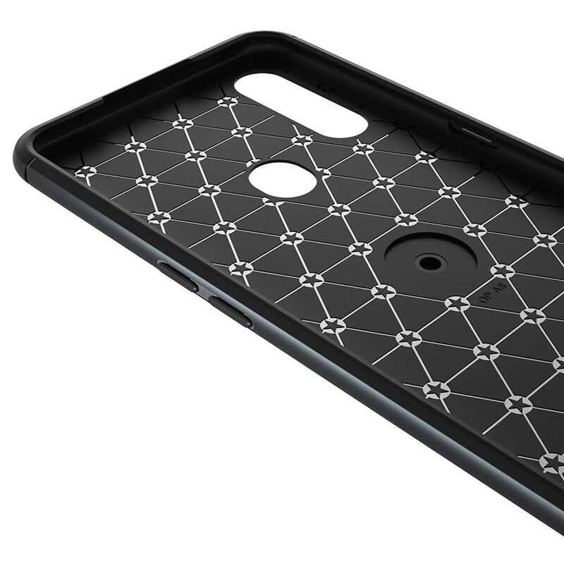 Oppo A31 Kılıf Zore Ravel Silikon Kapak Siyah-Mavi