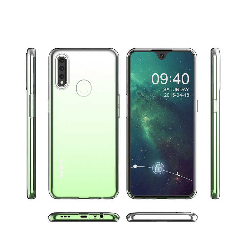 Oppo A31 Kılıf Zore Süper Silikon Kapak Renksiz