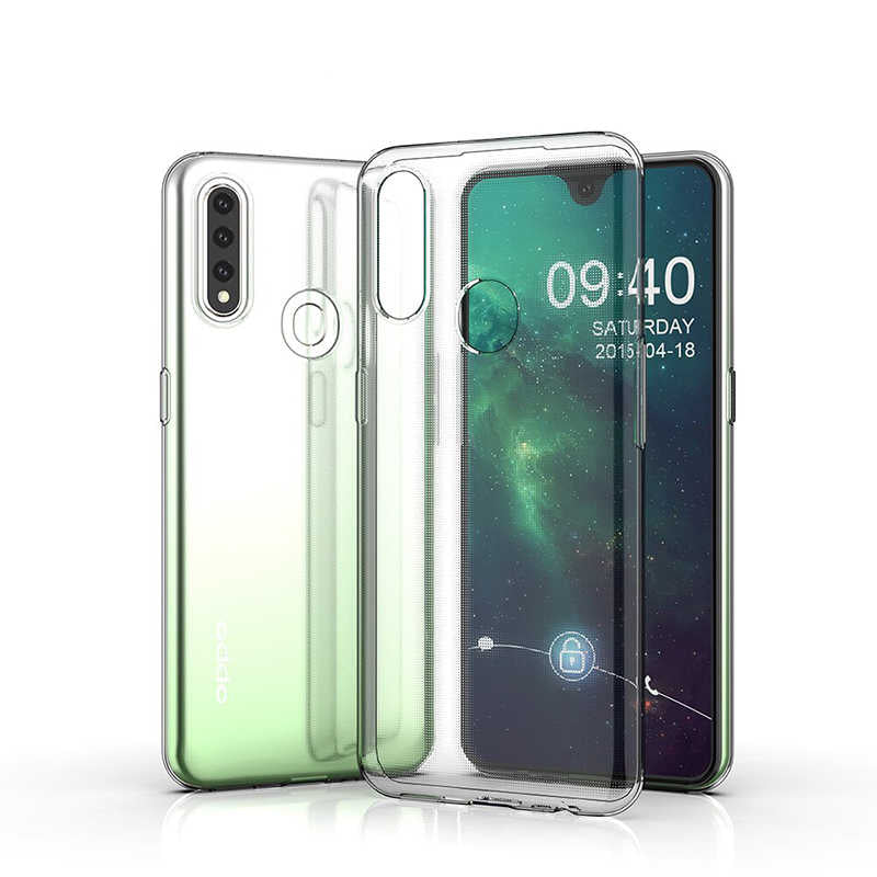 Oppo A31 Kılıf Zore Süper Silikon Kapak Renksiz