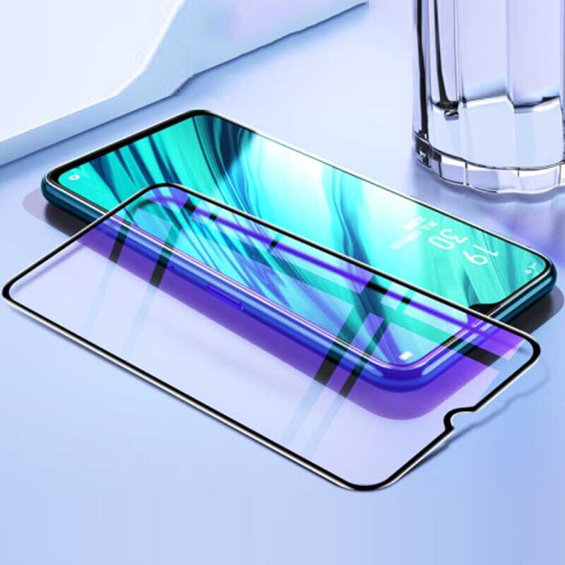 Oppo A31 Zore Kenarları Kırılmaya Dayanıklı Cam Ekran Koruyucu Siyah