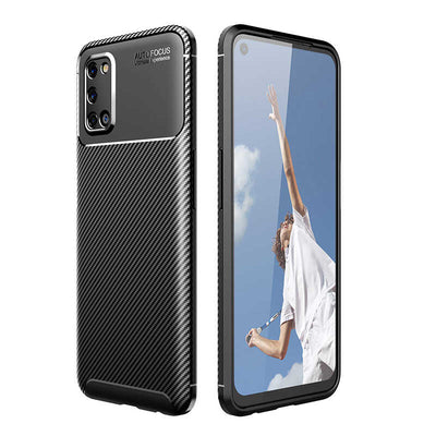 Oppo A52 Kılıf Zore Negro Silikon Kapak Kahverengi