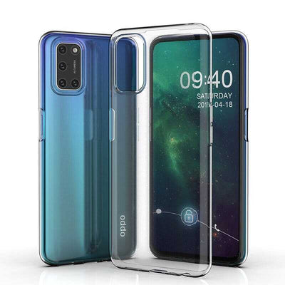 Oppo A52 Kılıf Zore Süper Silikon Kapak Renksiz
